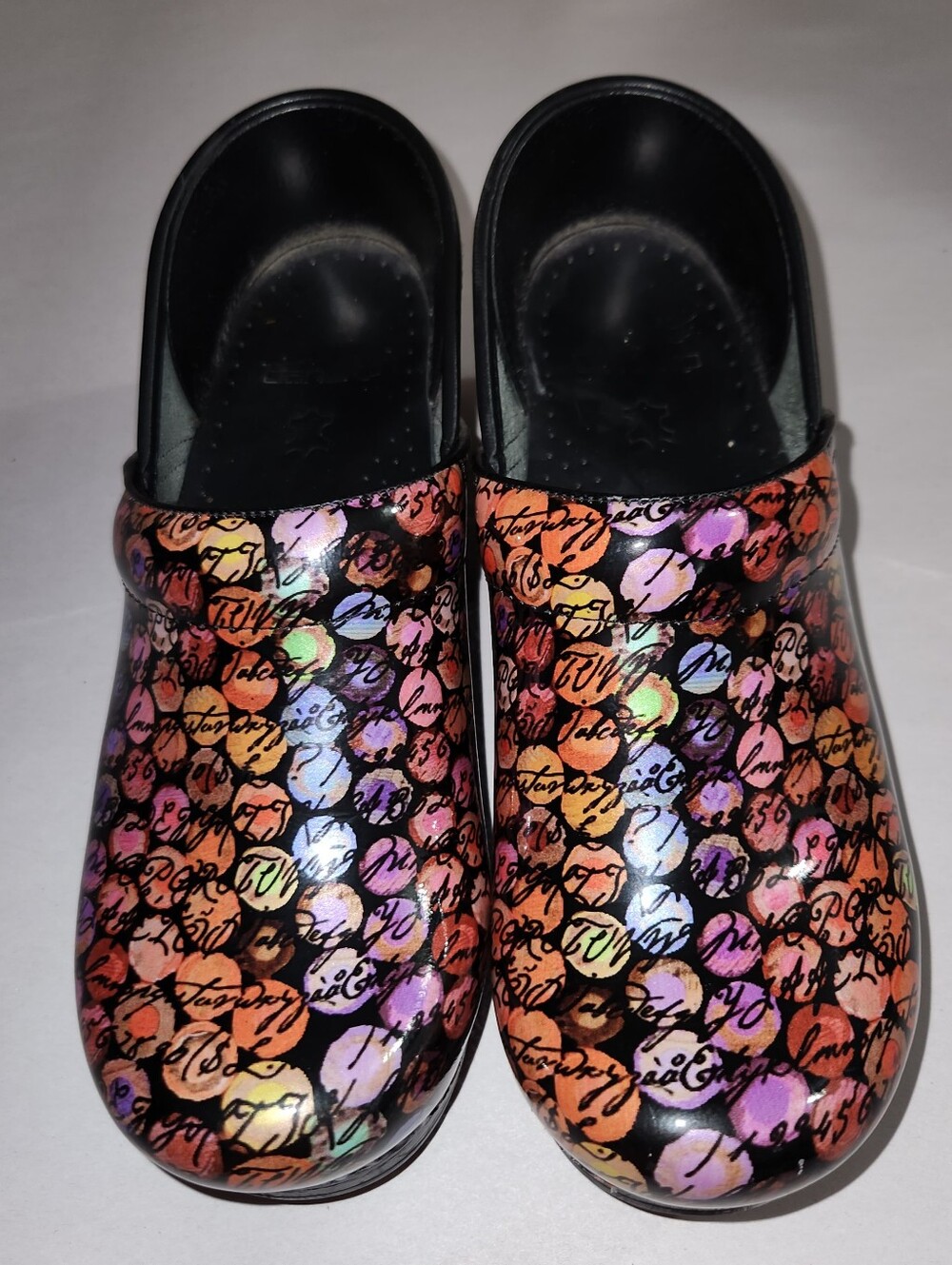 Dansko Viola Patent Colorful Leather Clogs Professional Medical Comfort Slip On